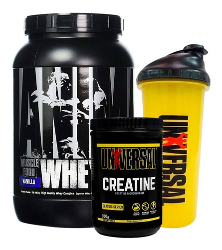 Universal Animal Whey X 2lb + Creatina X 300 + Vaso