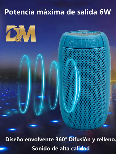 Bocina Ms-2211 Inalámbrica Bluetooth Led Radio/fm Recargable Color Negro