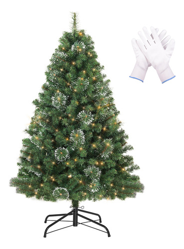 Arbol De Navidad Verde Con Luces 180 Cm Frondoso