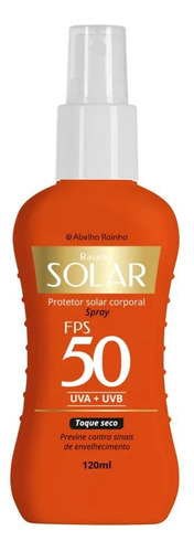 Protetor Solar Corporal Em Spray Fps 50 Rainha Solar 120ml