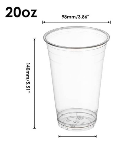 Vasos Pet De 20 Oz Ultra Transparente 