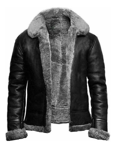 Abrigo Street New Fur Para Hombre, Piel Gruesa En La Cara