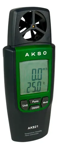 Termo Higro Anemômetro Digital 3 em 1 AKSO Modelo AK821 Portátil