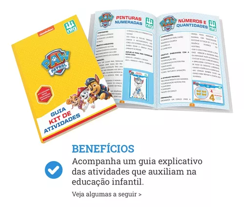 Kit Educação Infantil Patrulha Canina Pintura E Jogo Memória