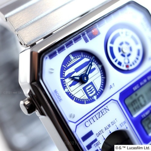Citizen R2-d2 Jg2117-51a Ana-digi Temp Star Wars .. Dcmstore Color de la correa Plata Color del bisel Plata Color del fondo Blanco