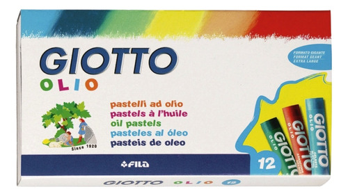 Lapiz Pastel Oleo 12 Colores Giotto