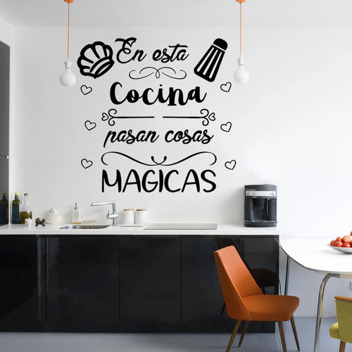 Frase Deco En Esta Cocina Pasan Cosas Mágicas Amor Fr-11077