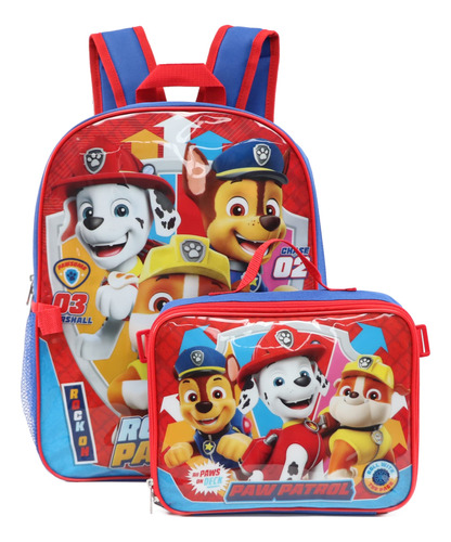 Nickelodeon Mochila De Paw Patrol Para Niños Con Almuerzo,.