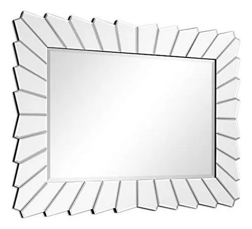 Espejo Rectangular Moderno Beveled Para Baño - Listo Para Co