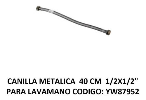 Canilla Metalica 1/2   P/lavamanos  40 Cm Pack De 2 Pzas