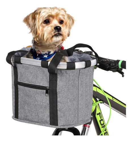 Lixada Bike Basket, Small Pet Cat Dog Carrier Bicycle Handle