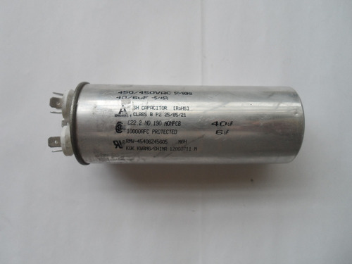 Capacitor De Marcha 450vac 40/6uf