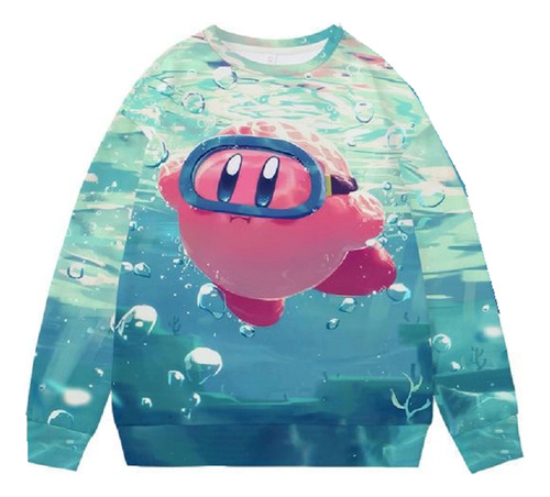 Sudadera Con Diseño Holgado Y Estampado Creativo Kirby Divin