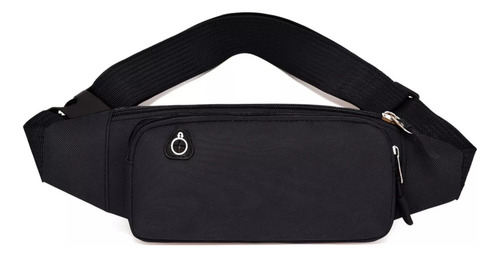 Cangurera Riñonera Deportiva Multifuncional Impermeable Gym Color Negro
