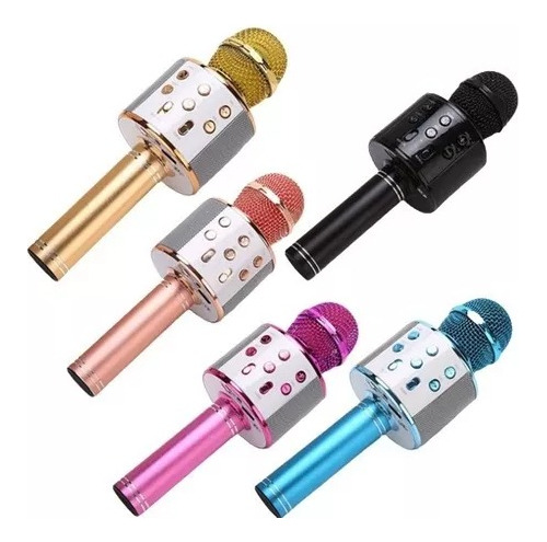 Micrófono Karaoke Bluetooth Portátil Parlante Niños 