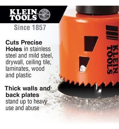 Klein Tools 31922 Bi-metal Hole Saw, 1-3/8-inch Yyn