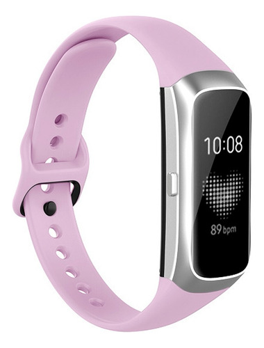 Pulseira Compatível Com Galaxy Fit 1 Sm R370 Silicone Cor Roxo Lavanda