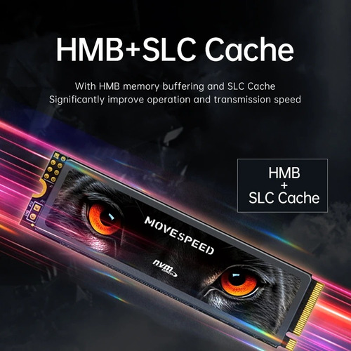 Ssd Nvme Movespeed Panther 1tb 7450mbps Pcie 4.0 Cor Preto