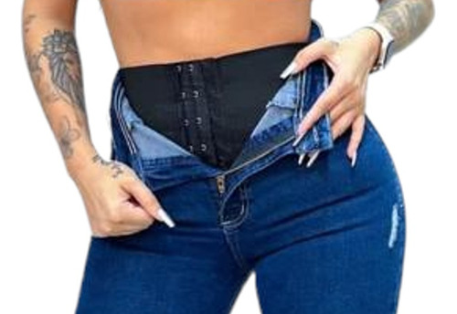 Jeans Con Faja Super Lipo - Jeans Brasileños