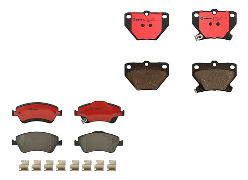 Balatas Cerámicas Delanteras Y Traseras Corolla 2007-2008
