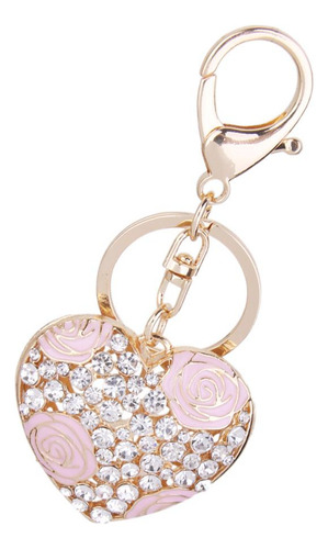 Pendiente Del Llavero Del Corazón De Rose