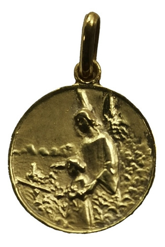 Medalla Oro 14k Angel De La Guarda #1175/1 Bautizo Comunión 