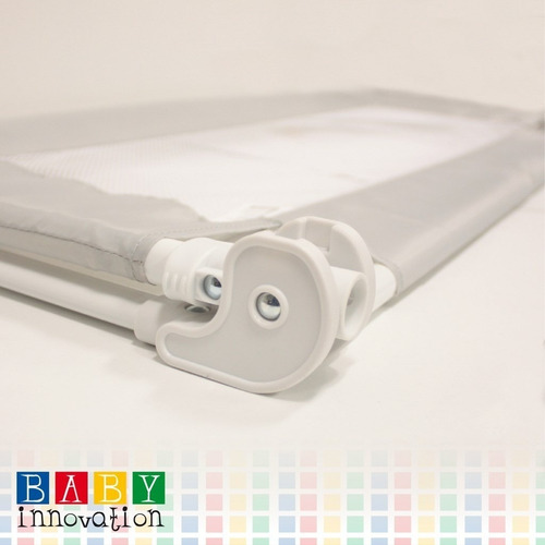 Baranda Cama Y Sommier Plegable Baby Innovation Seguridad Color Gris Tela
