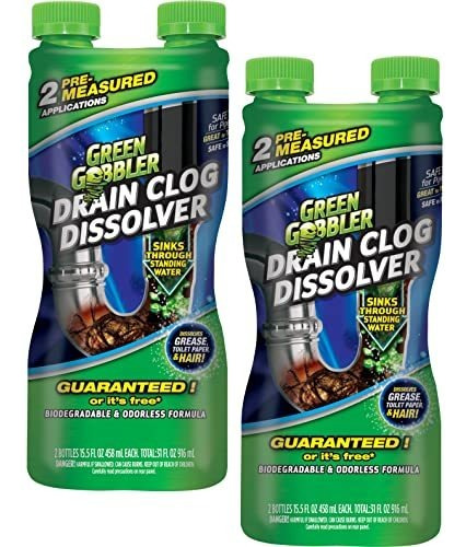 Destapacaño Green Gobbler Liquid Hair Drain Clog Remover, P