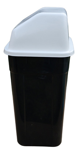 Bote Cesto De Basura Tapa Balancín Plastico 25 Litros Color Negro