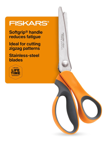 Tijeras Rosadoras Fiskars Softgrip (8), 8 Pulgadas, Acero Y