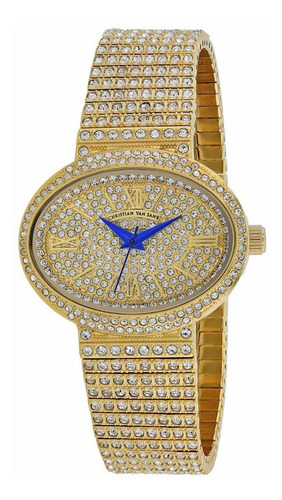 Reloj Mujer Christian Van Sant Cv0251 Cuarzo Pulso Dorado En