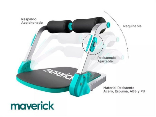 Imagen 4 de 8 de Maquina Ejercitadora Abdominales Maverick Fit Entrenamiento