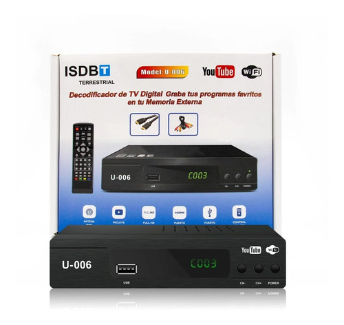 Decodificador Digital Isdbt Sintonizador Tda Full Hd + Av