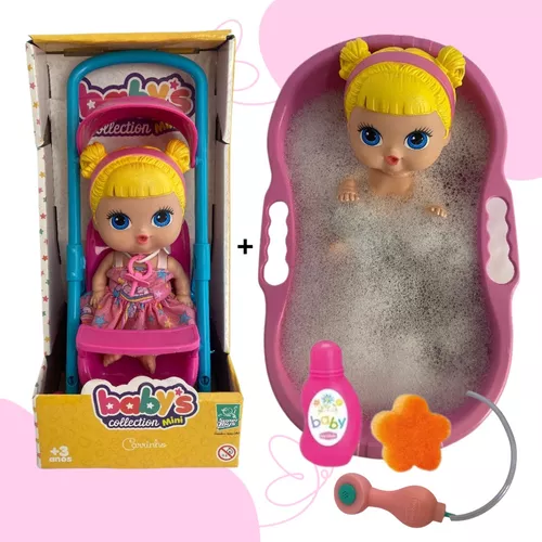 Boneca Bebe Reborn Menina Banho Silicone Fofa Presente