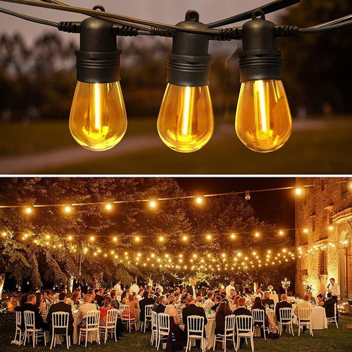 F Cadena De Luces De Grado Comercial Strand 12 Bombillas