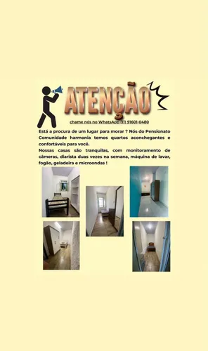 Pensão/ República/ Quartos Para Alugar/casa/kitinet