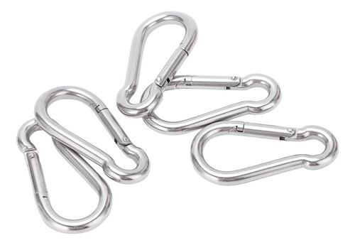 Clip De Mosquetón Spring Snap Hook, 5 Piezas, 80 Mm, Acero I
