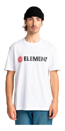 Polera M/c Hombre Blazin Blanco Element