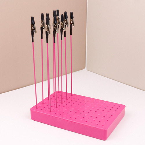 10x Pintor Soporte Base Set Modelado Rosa Y 10 Clips