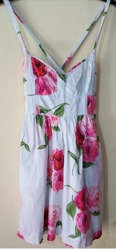 Vestido Nena Fibrana Floreado Abercrombie Impecable