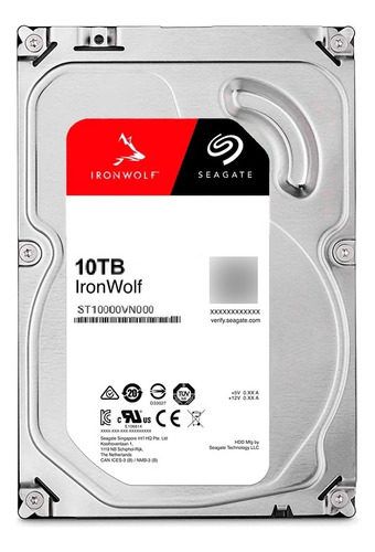 Disco Duro Seagate 10tb Iron Wolf Para Nas 6gb/s 7200rpm