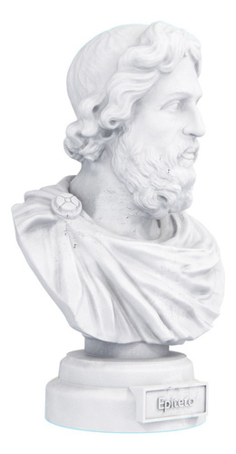 Estátua Busto Epiteto Filósofo Grego - Estoicismo Cor Cor Mármore