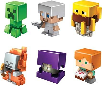 Minecraft All-stars Mini Figura De Seis Unidades, Ideal