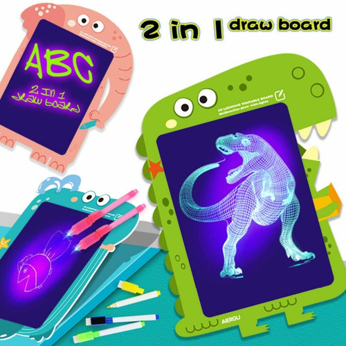 Imagen 4 de 7 de Juguete Fluorescente Tableta Dibujar Niño Tablero De Dibujo
