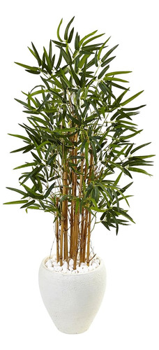 Árbol Artificial De Bambú Casi Natural De 4 En Maceta Ovalad