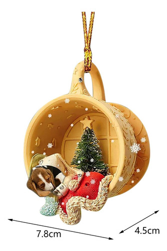 2 Colgante De Perro Festivo Para Árbol De Navidad 2 Piezas