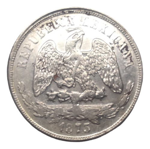 Moneda 1 Peso Republica De Mexico Año 1873 Plata 900 Cdmx 