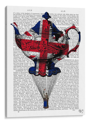 Canvas Lab Cuadro Union Jack Flying Tetera 60x80, Fab Funky