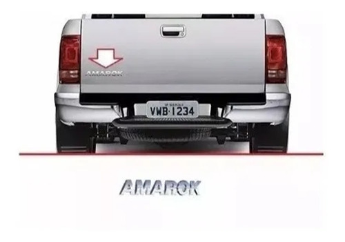 Emblema Volkswagen Amarok Cromado Traseiro Tampa Traseira