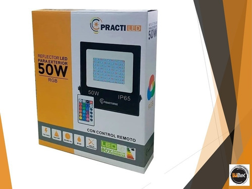 Imagen 5 de 6 de Reflector Led 50w Rgb Ip65 Alta Potencia Exterior Practiled